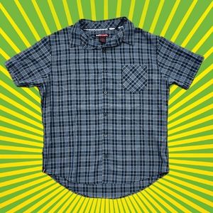 Tony Hawk Men's Plaid Skateboard 🛹  Button-up T Shirt 👕 Size XXL
